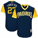 San Diego Padres #27 Jered Weaver Three-Six Majestic Navy 2017 Players Weekend Jersey JiaSu,baseball caps,new era cap wholesale,wholesale hats