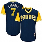 San Diego Padres #7 Manuel Margot Yoandry Majestic Navy 2017 Players Weekend Jersey JiaSu,baseball caps,new era cap wholesale,wholesale hats