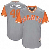 San Francisco Giants #40 Madison Bumgarner Mad-Bum Majestic Gray 2017 Players Weekend Jersey JiaSu,baseball caps,new era cap wholesale,wholesale hats