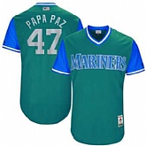 Seattle Mariners #47 James Pazos Papa Paz Majestic Aqua 2017 Players Weekend Jersey JiaSu,baseball caps,new era cap wholesale,wholesale hats