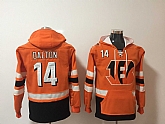 Cincinnati Bengals 14 Andy Dalton Orange All Stitched Hooded Sweatshirt,baseball caps,new era cap wholesale,wholesale hats