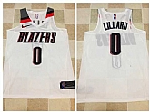 Nike Portland TrailBlazers #0 Damian Lillard White Nike Jersey,baseball caps,new era cap wholesale,wholesale hats
