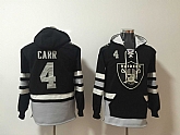 Oakland Raiders 4 Derek Carr Black All Stitched Hooded Sweatshirt,baseball caps,new era cap wholesale,wholesale hats