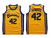 Teen Wolf Beavers #42 Scott Howard Gold Stitched Movie Jersey,baseball caps,new era cap wholesale,wholesale hats