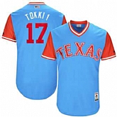 Texas Rangers #17 Shin-Soo Choo Tokki 1 Majestic Light Blue 2017 Players Weekend Jersey JiaSu
