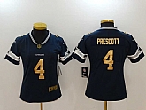 Women Limited Nike Dallas Cowboys #4 Dak Prescott Blue Golden Vapor Untouchable Player Jerseys,baseball caps,new era cap wholesale,wholesale hats