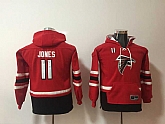 Youth Atlanta Falcons #11 Julio Jones Red All Stitched Hooded Sweatshirt,baseball caps,new era cap wholesale,wholesale hats
