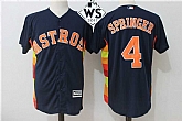 Houston Astros #4 George Springer Navy Alternate 2017 World Series Bound Cool Base baseball Jerseys,baseball caps,new era cap wholesale,wholesale hats