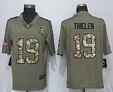 Nike Vikings #19 Adam Thielen Olive Camo Salute To Service Limited Jersey,baseball caps,new era cap wholesale,wholesale hats