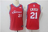 Youth 76ers #21 Joel Embiid Red Nike Swingman Stitched NBA Jersey,baseball caps,new era cap wholesale,wholesale hats
