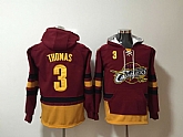 Cleveland Cavaliers #3 Isaiah Thomas Red All Stitched Hooded Sweatshirt,baseball caps,new era cap wholesale,wholesale hats
