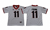 Georgia Bulldogs #11 Jake Fromm White With Diamond Logo College Football Jersey,baseball caps,new era cap wholesale,wholesale hats