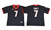 Georgia Bulldogs #7 D'Andre Swift Black Diamond Logo College Football Jersey,baseball caps,new era cap wholesale,wholesale hats