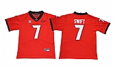 Georgia Bulldogs #7 D'Andre Swift Red Diamond Logo College Football Jersey,baseball caps,new era cap wholesale,wholesale hats