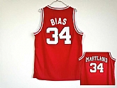 Maryland Terps #34 Len Bias Red College Basketball Jersey,baseball caps,new era cap wholesale,wholesale hats