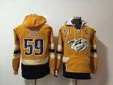 Nashville Predators #59 Roman Josi Yellow All Stitched Hooded Sweatshirt,baseball caps,new era cap wholesale,wholesale hats