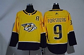 Nashville Predators #9 Filip Forsberg Gold Adidas Stitched Jersey,baseball caps,new era cap wholesale,wholesale hats