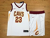 Nike Cleveland Cavaliers #23 Lebron James White Swingman Stitched NBA Jersey(With Shorts),baseball caps,new era cap wholesale,wholesale hats