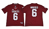 Oklahoma Sooners #6 Baker Mayfield Red Diamond Logo College Football Jersey,baseball caps,new era cap wholesale,wholesale hats