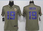 Women Nike Minnesota Vikings #19 Adam Thielen Olive Salute To Service Limited Jersey,baseball caps,new era cap wholesale,wholesale hats