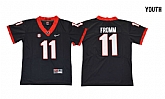 Youth Georgia Bulldogs #11 Jake Fromm Black College Football Jersey,baseball caps,new era cap wholesale,wholesale hats