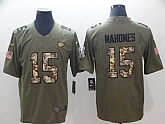 Nike Chiefs 15 Patrick Mahomes Olive Camo Salute To Service Limited Jersey,baseball caps,new era cap wholesale,wholesale hats