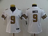 Women Nike Saints 9 Drew Brees White Color Rush Limited Jersey,baseball caps,new era cap wholesale,wholesale hats