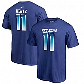 Eagles 11 Carson Wentz NFC NFL Pro Line by Fanatics Branded 2018 Pro Bowl Name & Number T Shirt Royal,baseball caps,new era cap wholesale,wholesale hats