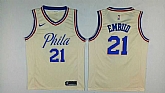 Nike 76ers 21 Joel Embiid Cream City Edition Swingman Stitched NBA Jersey,baseball caps,new era cap wholesale,wholesale hats