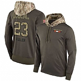 Nike Bears 23 Kyle Fuller Men's Olive Salute To Service Pullover Hoodie,baseball caps,new era cap wholesale,wholesale hats