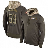 Nike Broncos 58 Von Miller Men's Olive Salute To Service Pullover Hoodie,baseball caps,new era cap wholesale,wholesale hats