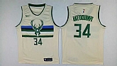 Nike Bucks 34 Giannis Antetokounmpo Cream City Edition Swingman Stitched NBA Jersey,baseball caps,new era cap wholesale,wholesale hats