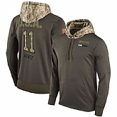 Nike Eagles 11 Carson Wentz Men's Olive Salute To Service Pullover Hoodie,baseball caps,new era cap wholesale,wholesale hats