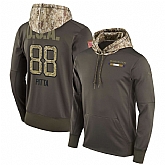 Nike Ravens 88 Dennis Pitta Men's Olive Salute To Service Pullover Hoodie,baseball caps,new era cap wholesale,wholesale hats