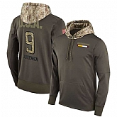 Nike Redskins 9 Sonny Jurgensen Men's Olive Salute To Service Pullover Hoodie,baseball caps,new era cap wholesale,wholesale hats