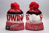 Red Wings Team Logo Red Knit Hat,baseball caps,new era cap wholesale,wholesale hats
