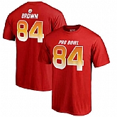 Steelers 84 Antonio Brown AFC NFL Pro Line by Fanatics Branded 2018 Pro Bowl Name & Number T Shirt Red,baseball caps,new era cap wholesale,wholesale hats