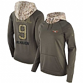 Women Nike Bears 9 Jim McMahon Olive Salute To Service Pullover Hoodie,baseball caps,new era cap wholesale,wholesale hats