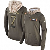 Women Nike Broncos 7 John Elway Olive Salute To Service Pullover Hoodie,baseball caps,new era cap wholesale,wholesale hats