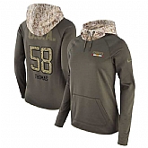 Women Nike Chiefs 58 Derrick Thomas Olive Salute To Service Pullover Hoodie,baseball caps,new era cap wholesale,wholesale hats