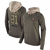 Women Nike Falcons 21 Deion Sanders Olive Salute To Service Pullover Hoodie,baseball caps,new era cap wholesale,wholesale hats