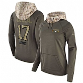 Women Nike Packers 17 Davante Adams Olive Salute To Service Pullover Hoodie,baseball caps,new era cap wholesale,wholesale hats