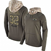 Women Nike Raiders 32 Marcus Allen Olive Salute To Service Pullover Hoodie,baseball caps,new era cap wholesale,wholesale hats