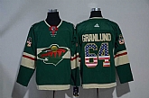 Minnesota Wild #64 Mikael Granlund Green USA Flag Adidas Stitched Jersey,baseball caps,new era cap wholesale,wholesale hats