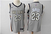 Nike Cleveland Cavaliers #23 LeBron James Gray City Edition Swingman Jersey,baseball caps,new era cap wholesale,wholesale hats