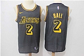 Nike Los Angeles Lakers #2 Lonzo Ball Black City Edition Swingman Jersey,baseball caps,new era cap wholesale,wholesale hats