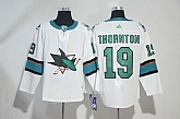 San Jose Sharks #19 Joe Thornton White Adidas Stitched Jersey,baseball caps,new era cap wholesale,wholesale hats
