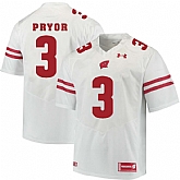 Wisconsin Badgers #3 Kendric Pryor White College Football Jersey DingZhi,baseball caps,new era cap wholesale,wholesale hats
