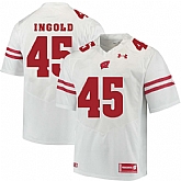 Wisconsin Badgers #45 Alec Ingold White College Football Jersey DingZhi,baseball caps,new era cap wholesale,wholesale hats