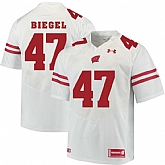 Wisconsin Badgers #47 Vince Biegel White College Football Jersey DingZhi,baseball caps,new era cap wholesale,wholesale hats